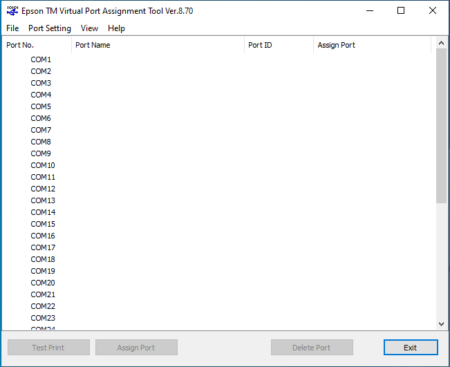 Epson TM Virtual Port solusi printer port serial